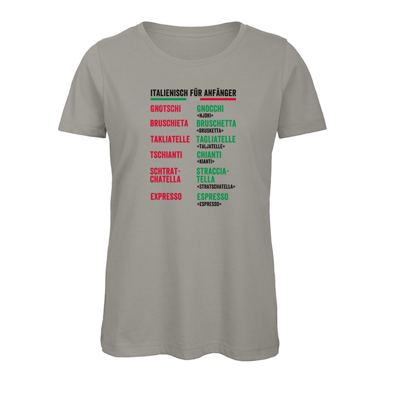 Damen T-Shirt Italienisch für Anfänge