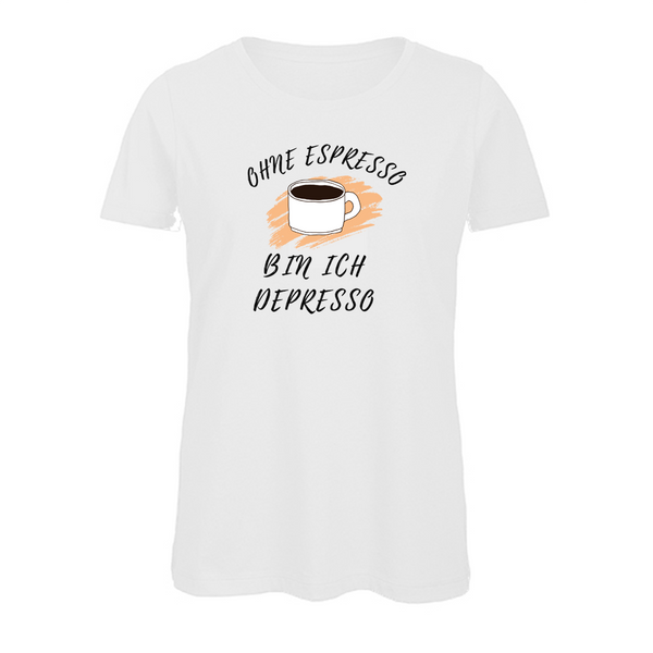 Damen T-Shirt Espresso - Depresso