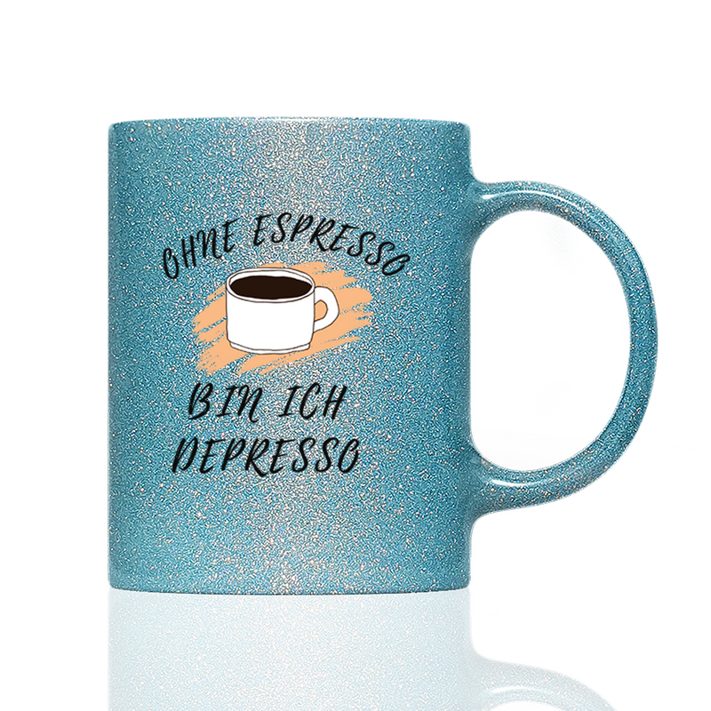 Tasse Glitzer Espresso - Depresso