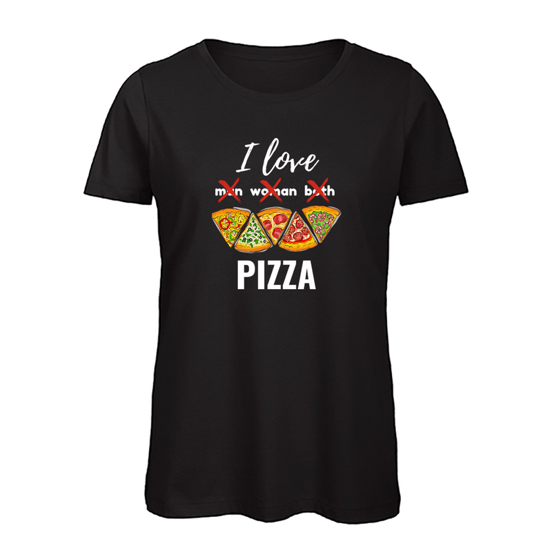 Damen T-Shirt I LOVE PIZZA