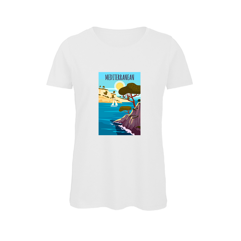 Damen T-Shirt Art Mediterranean