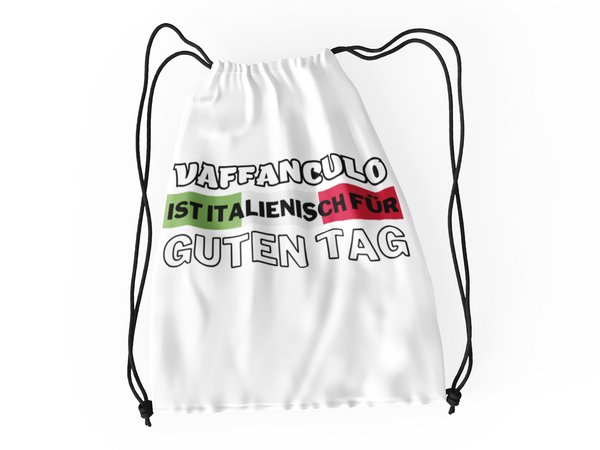 Rucksack Vaffanculo ist Italienisch für guten tag